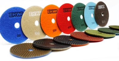 Алмазные гибкие шлифовальные круги EHWA Стандарт Pads 7-STEP D125 №400