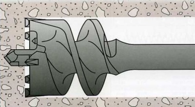 Проломной бур SDS MAX 55x550 мм по бетону Проломной бур SDS MAX 55x550 мм по бетону